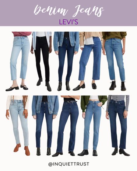 Run your errands while looking stylish in these Levi's denim jeans, available in light washed to dark colored ones! You can dress it up or down with a basic tee or your favorite blouse!
#outfitinspo #springfashion #casuallook #capsulewardrobe

#LTKSeasonal #LTKstyletip #LTKfindsunder100