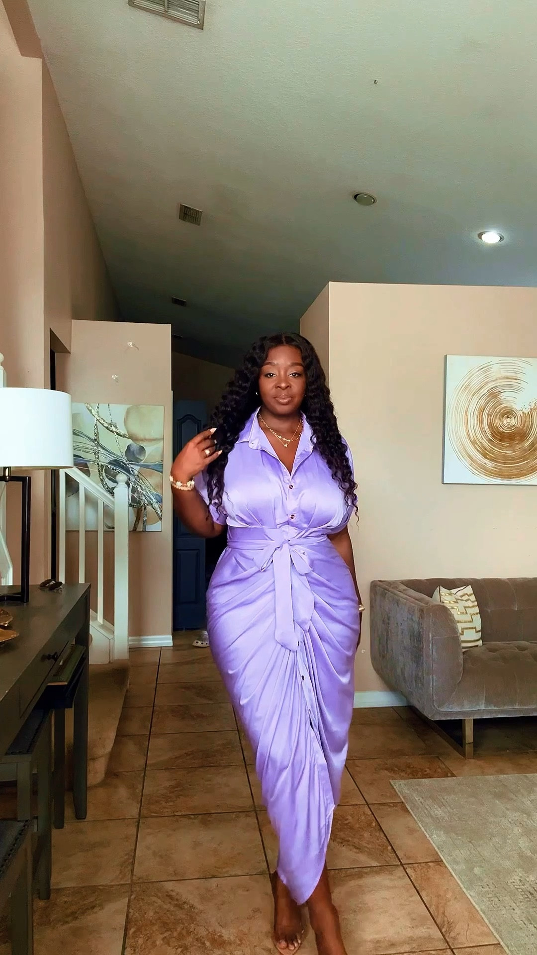 Gorgeous satin dress from Amazon! So flowy and hides all imperfections! 💜 comes in several colors ✨

I’m wearing anything XL

#LTKFindsUnder50 #LTKMidsize #LTKPlusSize