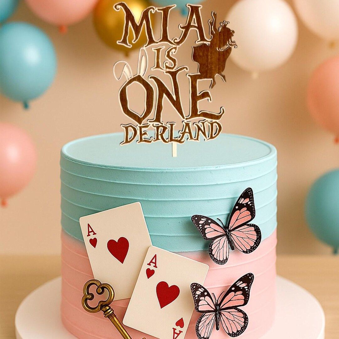 Alice Cake Topper, Alice in Onederland Party Decorations, Onederland Cake Topper, Alice 1st Birth... | Etsy (US)