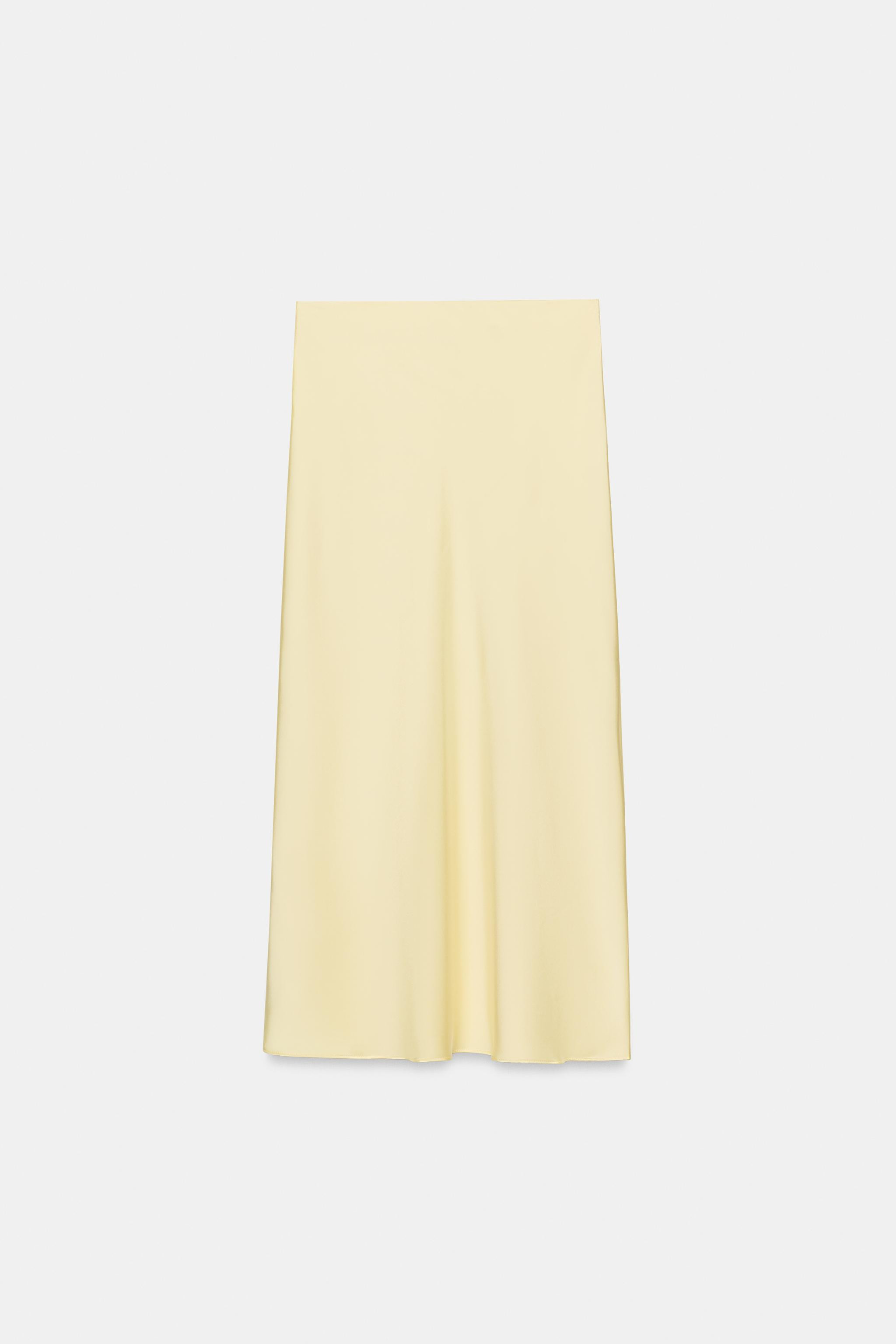 POLKA DOT SATIN EFFECT MIDI SKIRT | Zara US