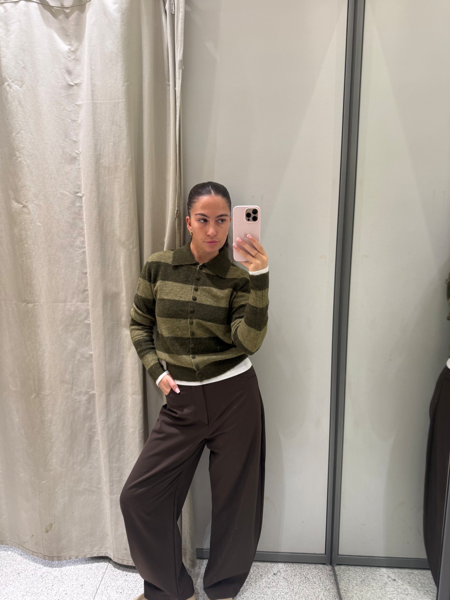 Olive and brown - brown trousers - green knitwear 

#LTKwinter #LTKuk #LTKworkwear