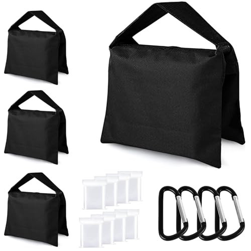 ABCCANOPY Photography Sandbag for Video Stand, Heavy Duty Weight Bags for Light Tripod, Camping Chair, 4 Packs (Black) | Amazon (US)