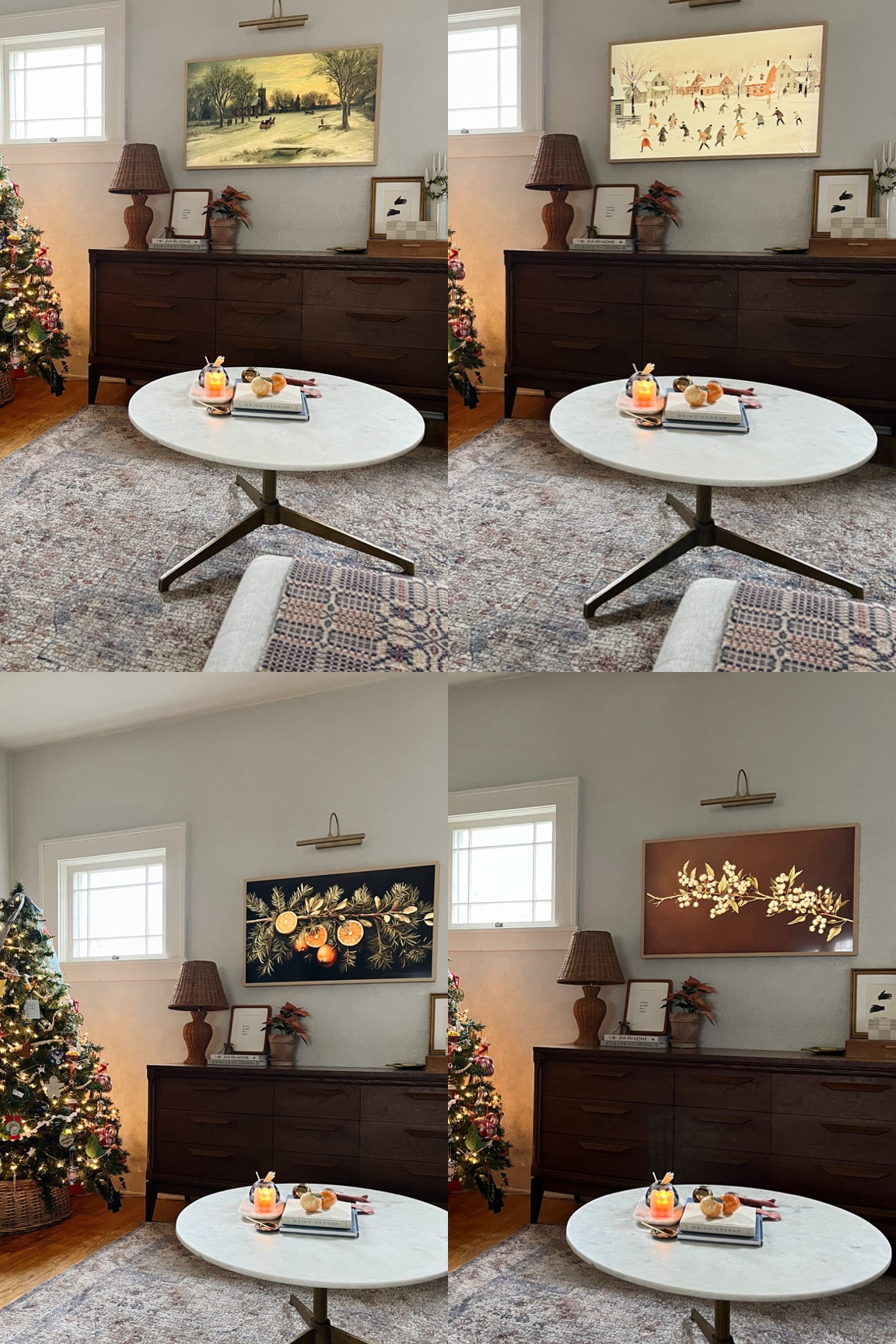 Frame TV holiday art