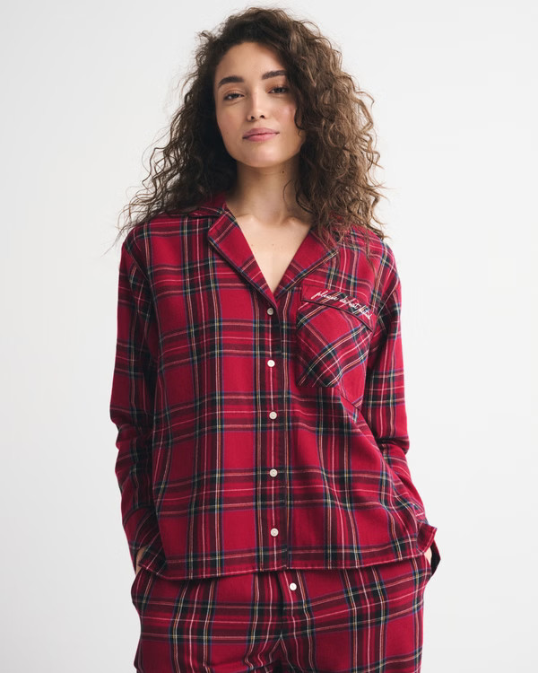 Women's Flannel Sleep Shirt | Women's New Arrivals | Abercrombie.com | Abercrombie & Fitch (UK)