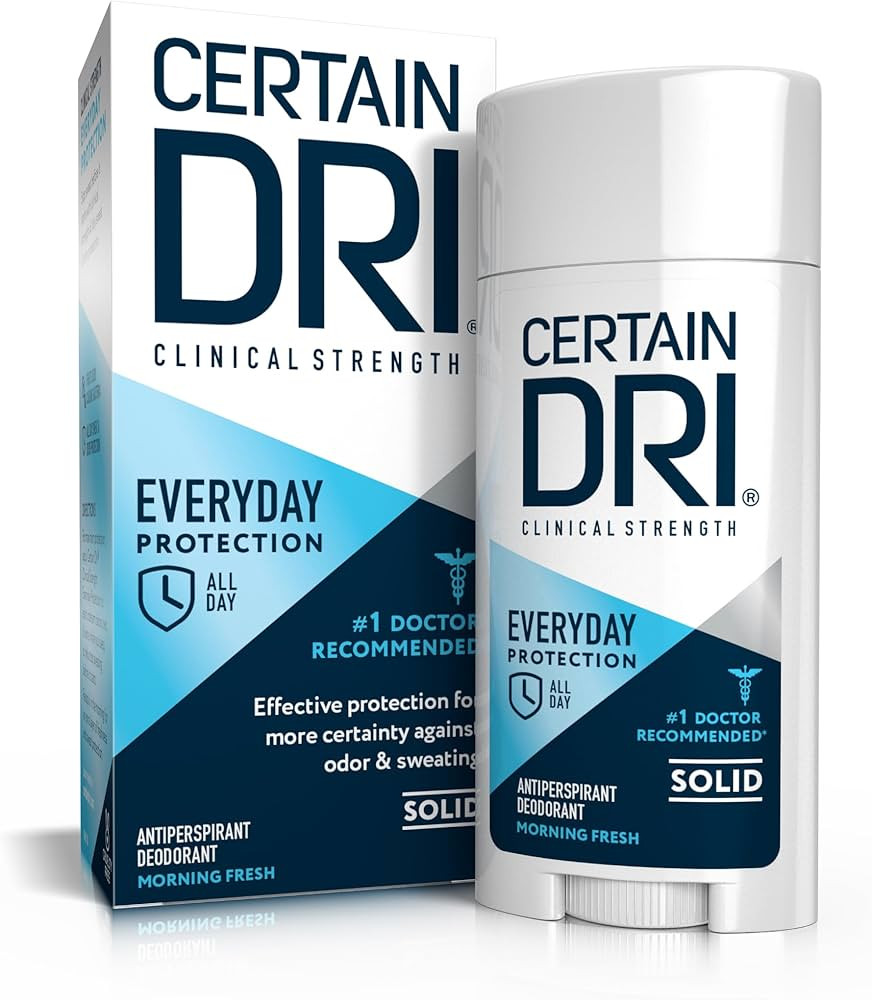 Certain Dri Everyday Strength Clinical Antiperspirant Solid Deodorant, Hyperhidrosis Treatment fo... | Amazon (US)