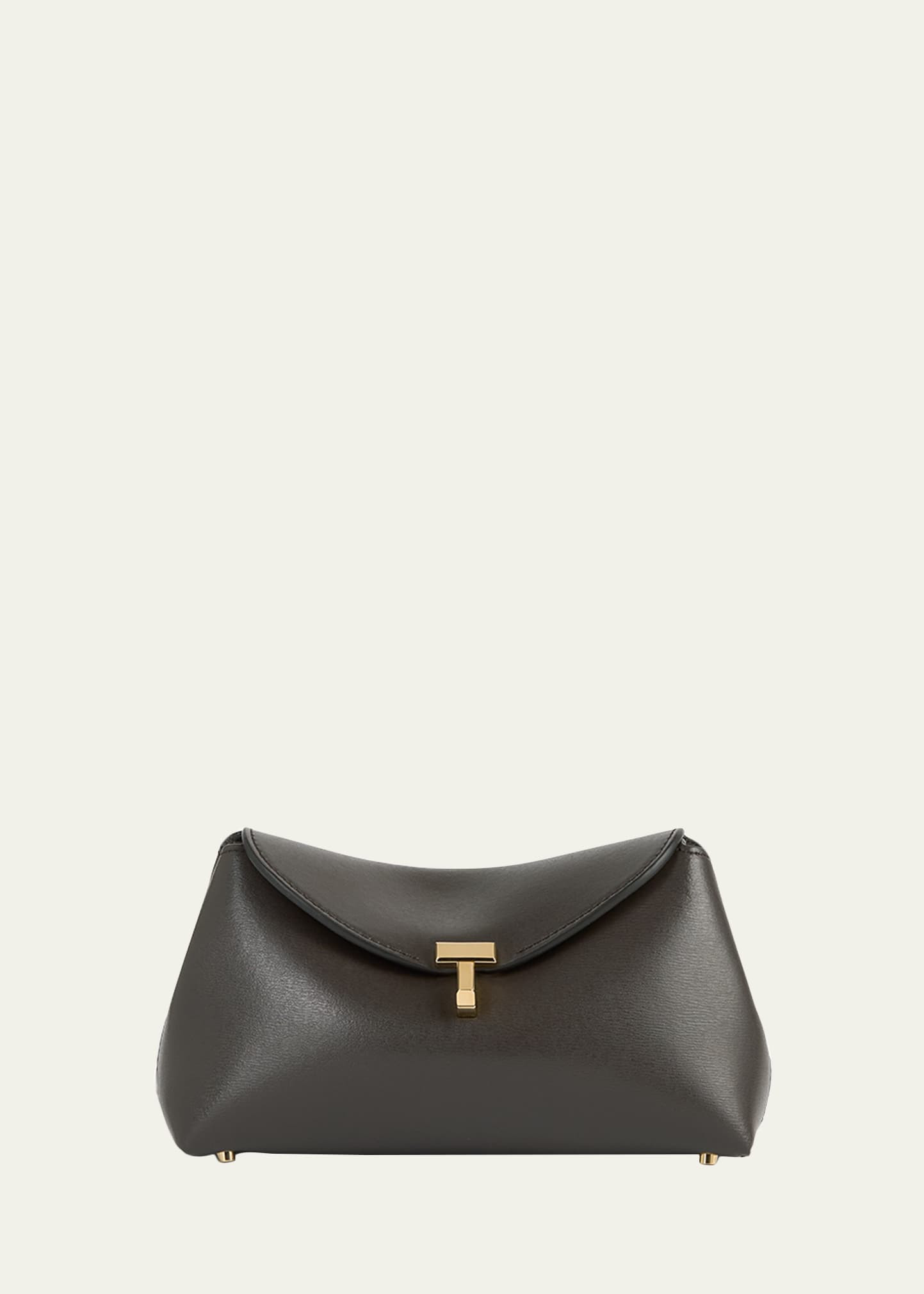 Toteme Mini T-Lock Leather Clutch Bag | Bergdorf Goodman