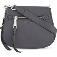 Marc Jacobs Grey Recruit Grained Leather Saddle Bag, Size: Small | Selfridges