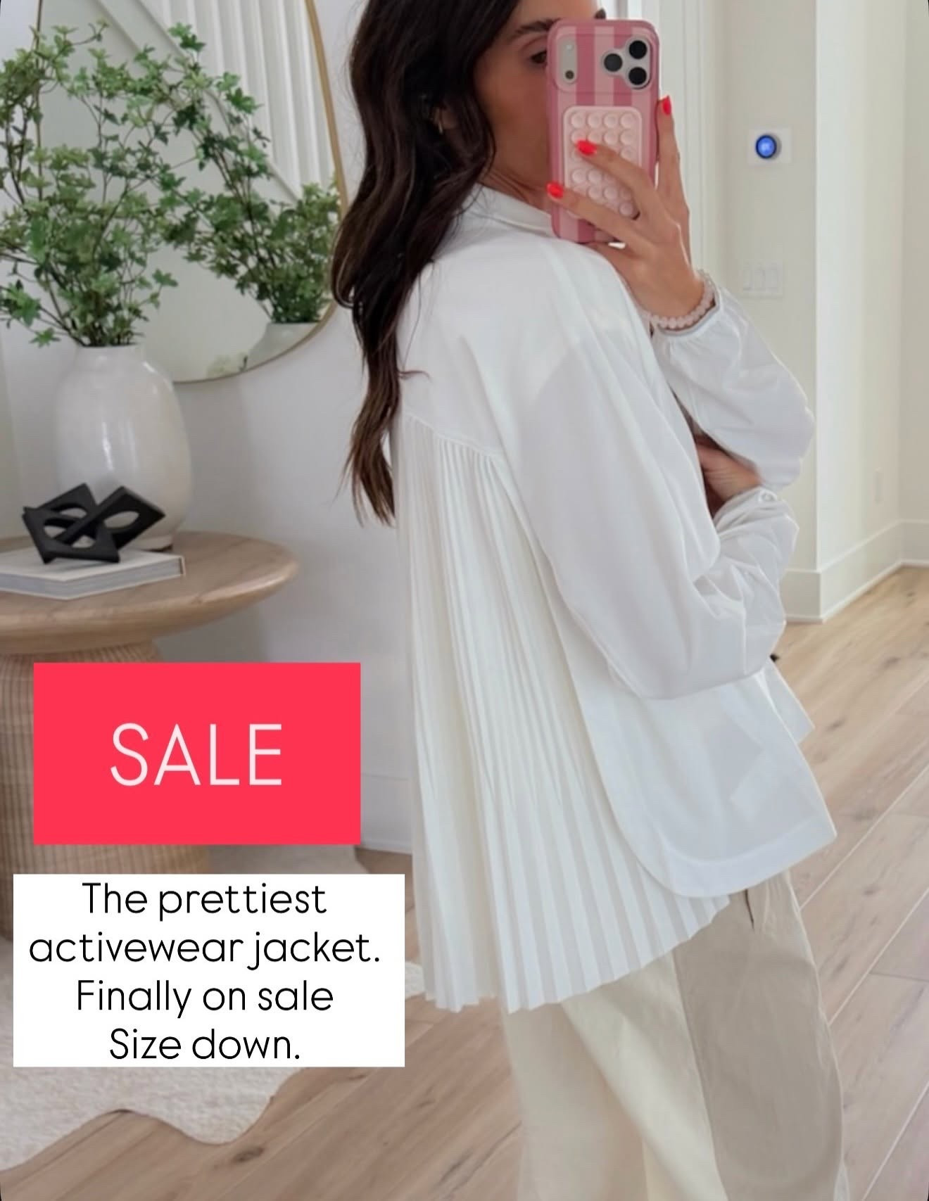 This is the prettiest activewear jacket 🤍 Finally on sale! The pleated detail makes it feel so much more elevated than a typical workout layer, and it’s perfect for walks, errands, travel days, or everyday wear. I recommend sizing down.

activewear jacket, workout jacket, Athleta jacket, sale find, women’s activewear, athleisure outfit, travel jacket, everyday jacket, lightweight jacket, fall activewear, annabrstyle

#LTKootd #LTKSeasonal #LTKOver40