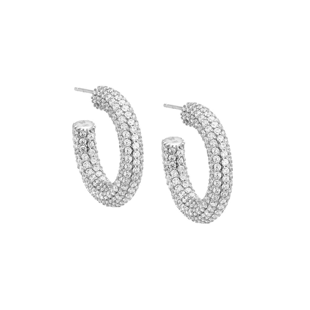 Jumbo Pavé Hoop Earring | Adina Eden