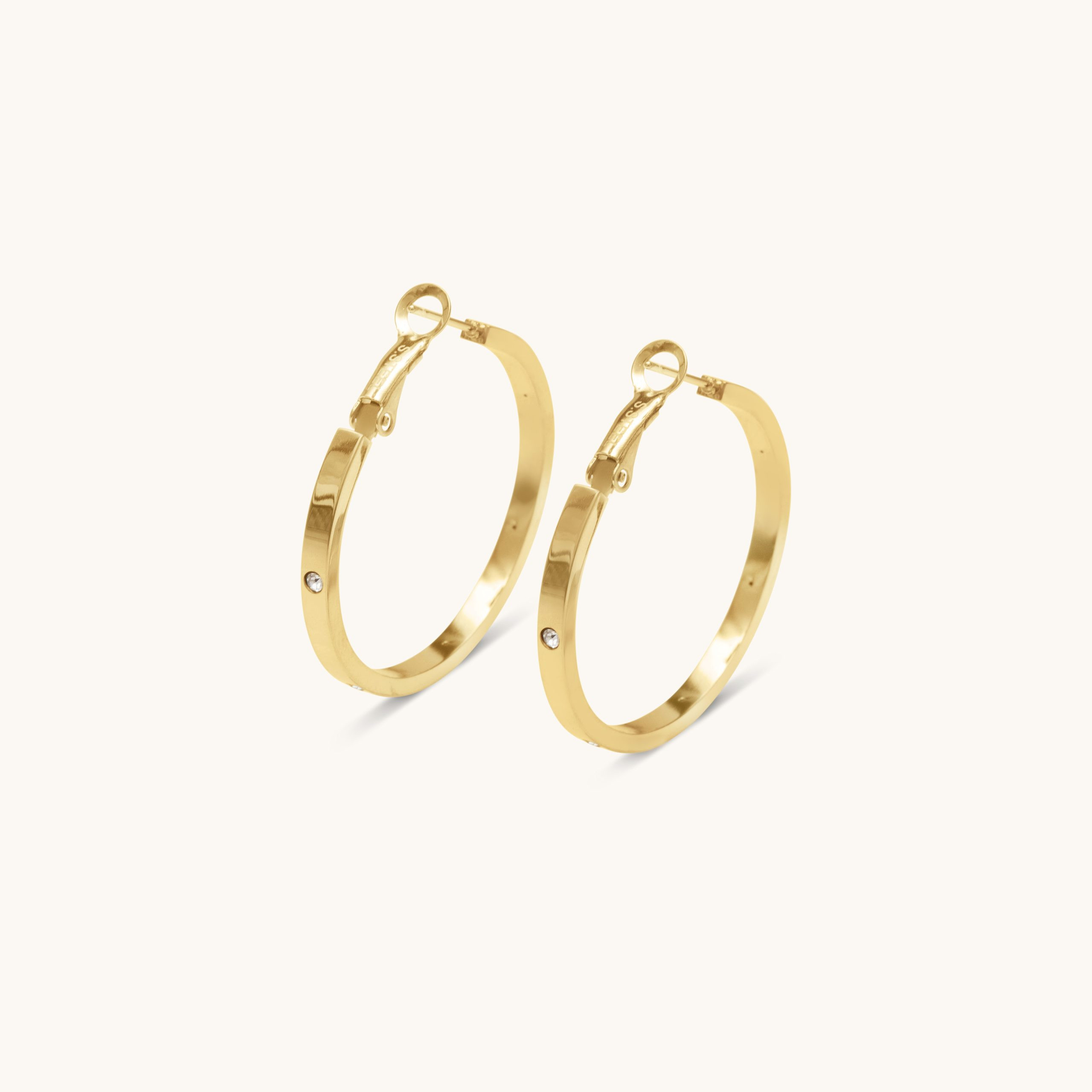 Medium Amore Hoop Earrings (Gold) | My_Best_Friends_Wardrobe