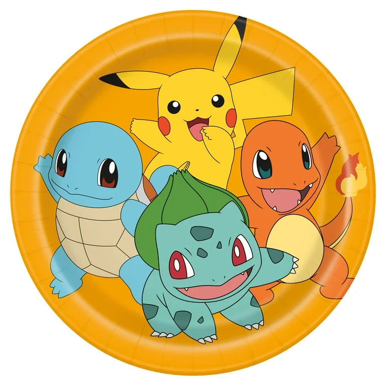Pokémon 9" Round Plates, 8ct | Walmart (US)