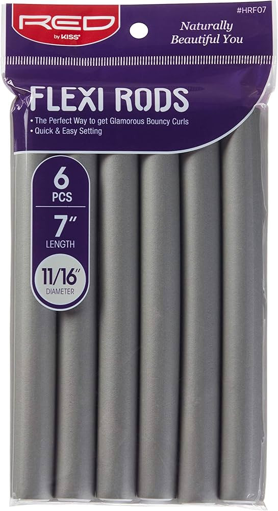 Red by Kiss Flexi Rods - Heatless Hair Curler for 90S Glamorous Bouncy Curls Beach Waves, No Slip... | Amazon (US)