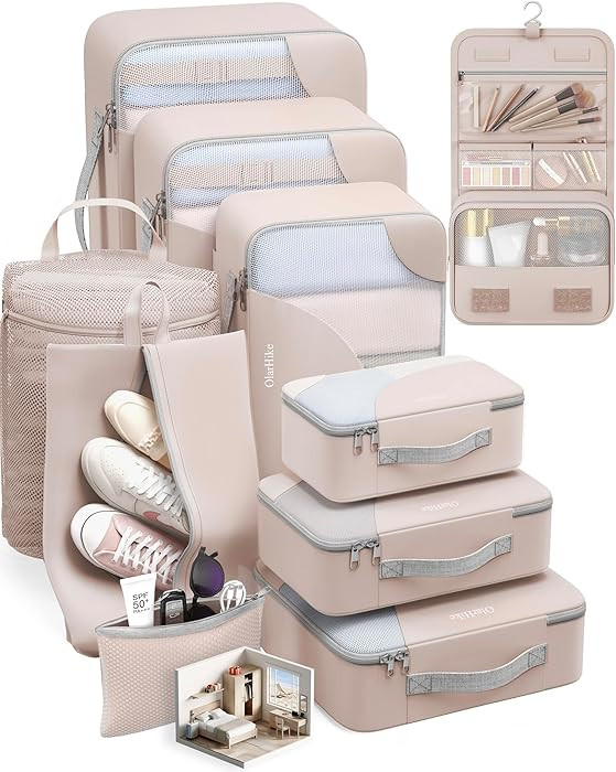 10 Set Packing Cubes for Travel, Gifts for Women Mom,Anti-Tearing Suitcase Organizer for Luggage ... | Amazon (US)