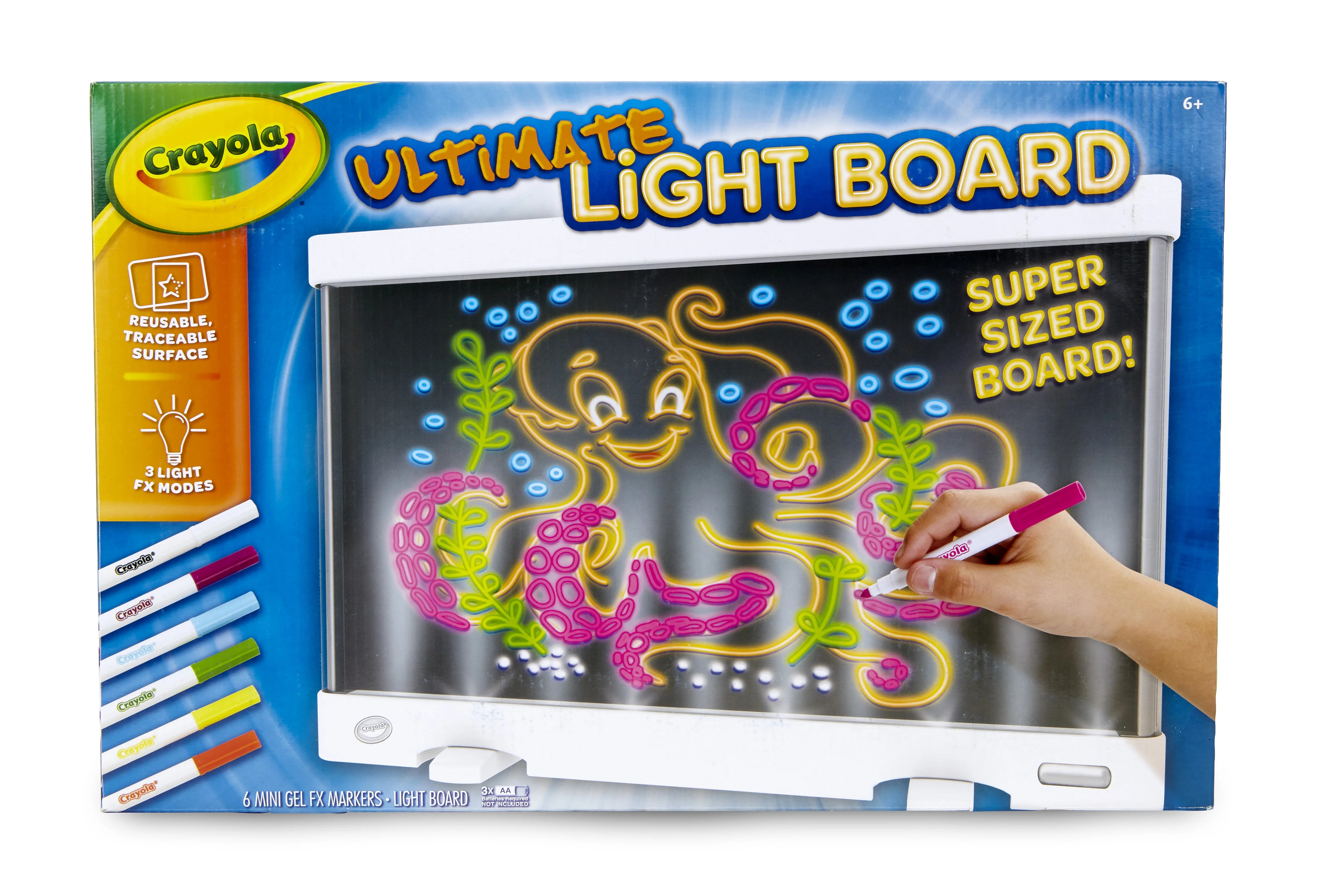 Crayola Ultimate Light Board Drawing Tablet Coloring Set, Light-Up Toys for Kids, Beginner Child | Walmart (US)