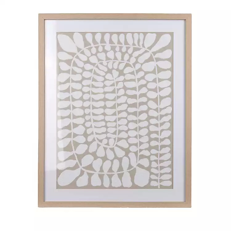 New! Muted Motion Leaves Framed Art Print | Kirklands