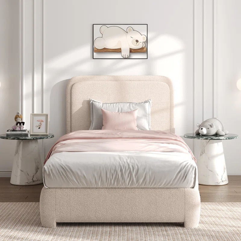 Bensu Boucle Upholstered Platform Bed | Wayfair North America