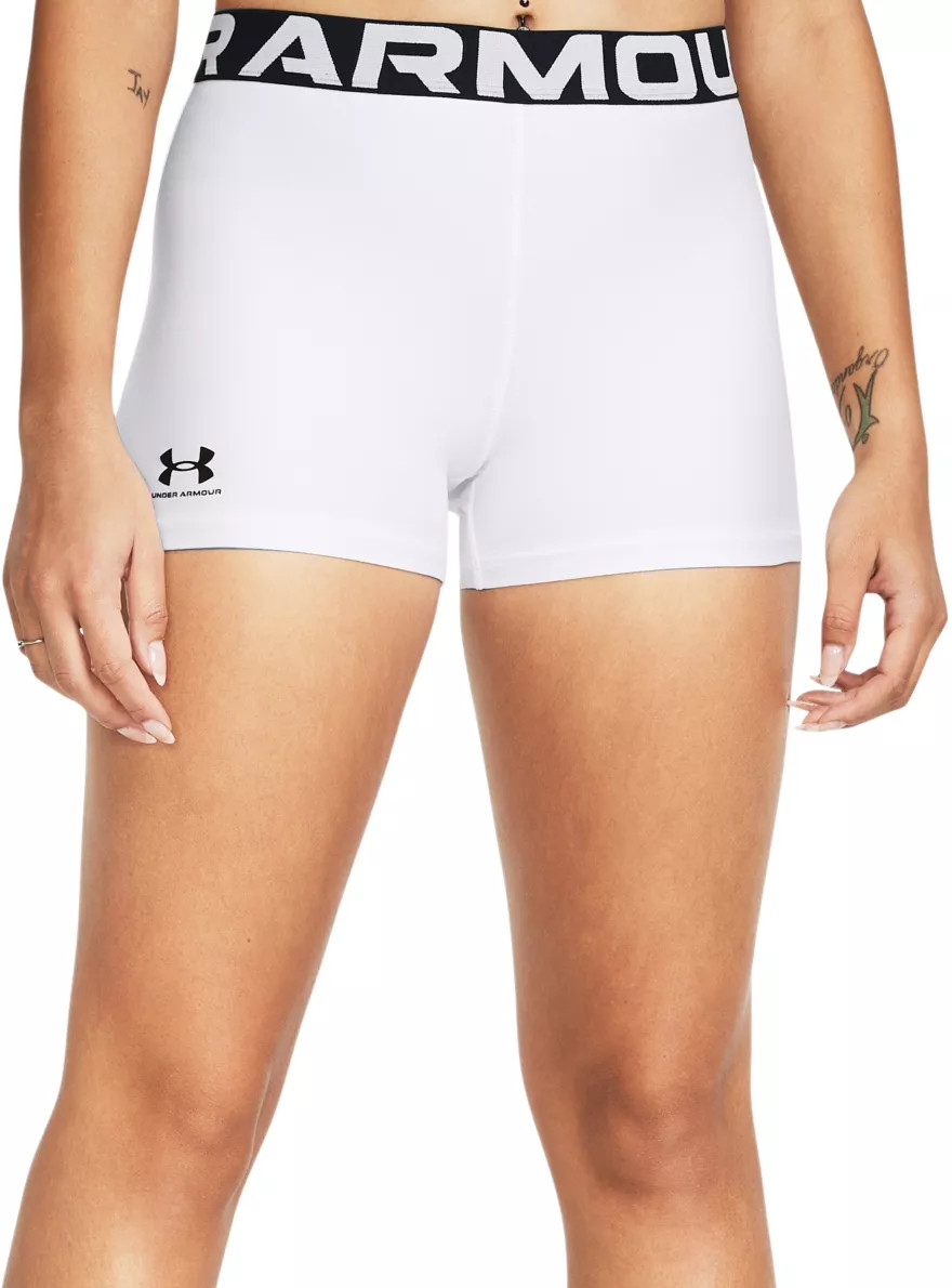 Under Armour Women's HeatGear 3" Shorty Shorts, Small, White | Great Mother's Day Gift | DICK'S Sporting Goods