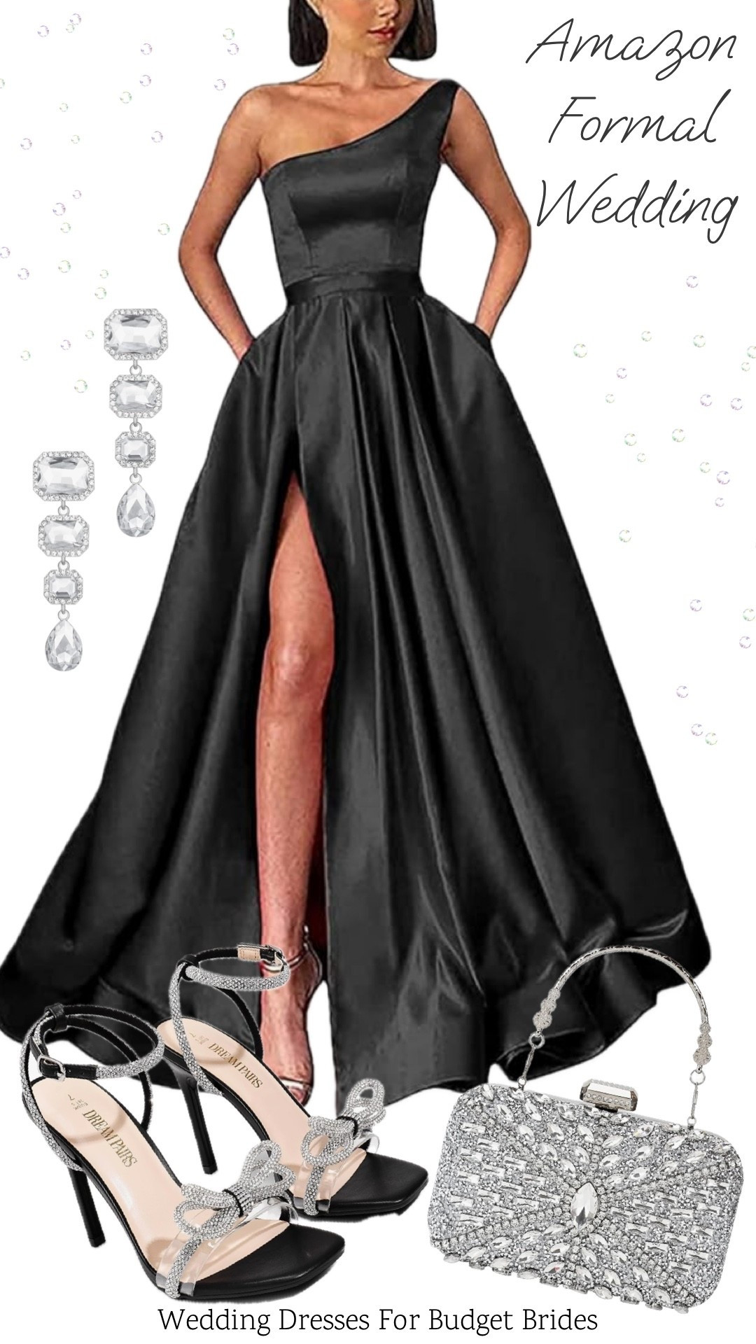 Black long evening gown and accessories on Amazon.

Special occasion dress, prom dress, wedding guest dress, formal dress, black full length dress, bridesmaid dress, bridal party dress, Amazon dress.

#LTKWedding #LTKSeasonal