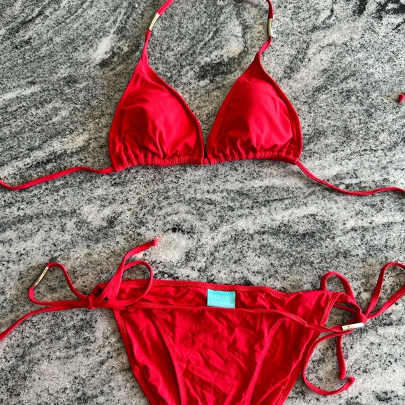 Red Triangle Bikini Set | Poshmark