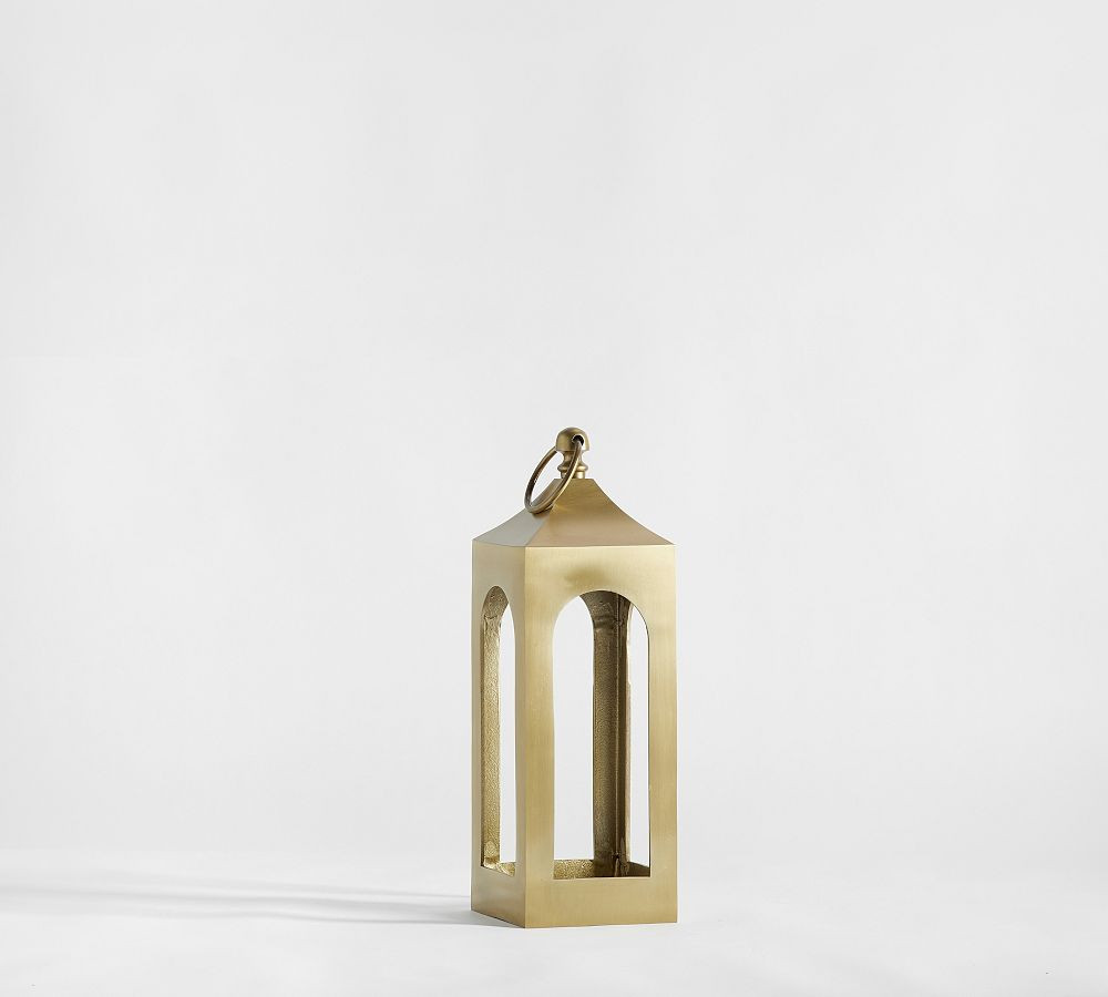 Caleb Handcrafted Metal Outdoor Lantern | Pottery Barn (US)