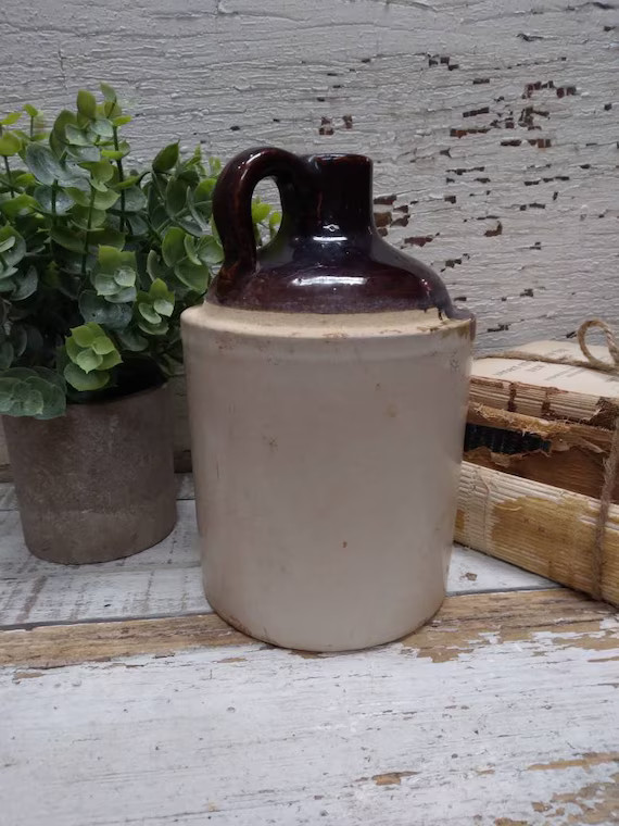 Antique Crock Jug, Stone Ware Antique Crock, Salt Glazed Crock Jug, IS4 | Etsy (US)