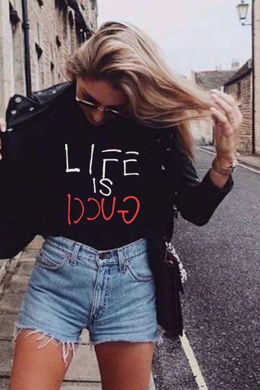 NEW!! The "Life is" Graphic Tee | Glitzy Bella