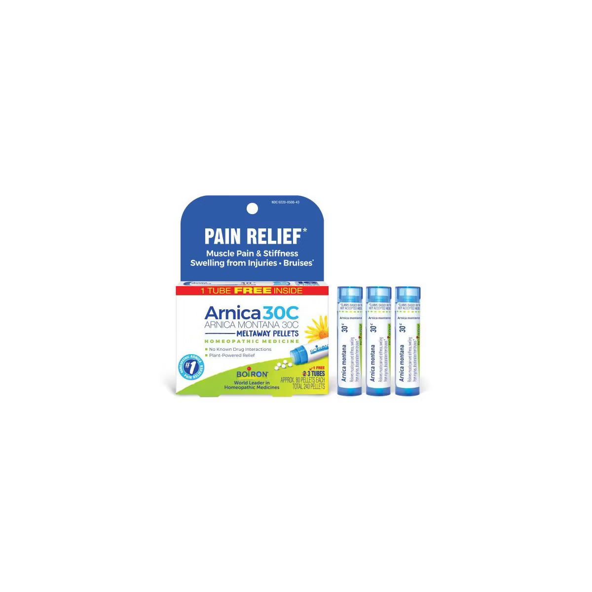 Boiron Arnica Montana 30C 3 MDT Homeopathic Medicine For Pain Relief  -  240 Pellets | Target
