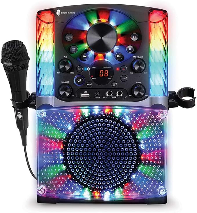 Singing Machine SML625BTBKD Karaoke Machine, Portable Bluetooth CD+G Karaoke System, Black | Amazon (US)