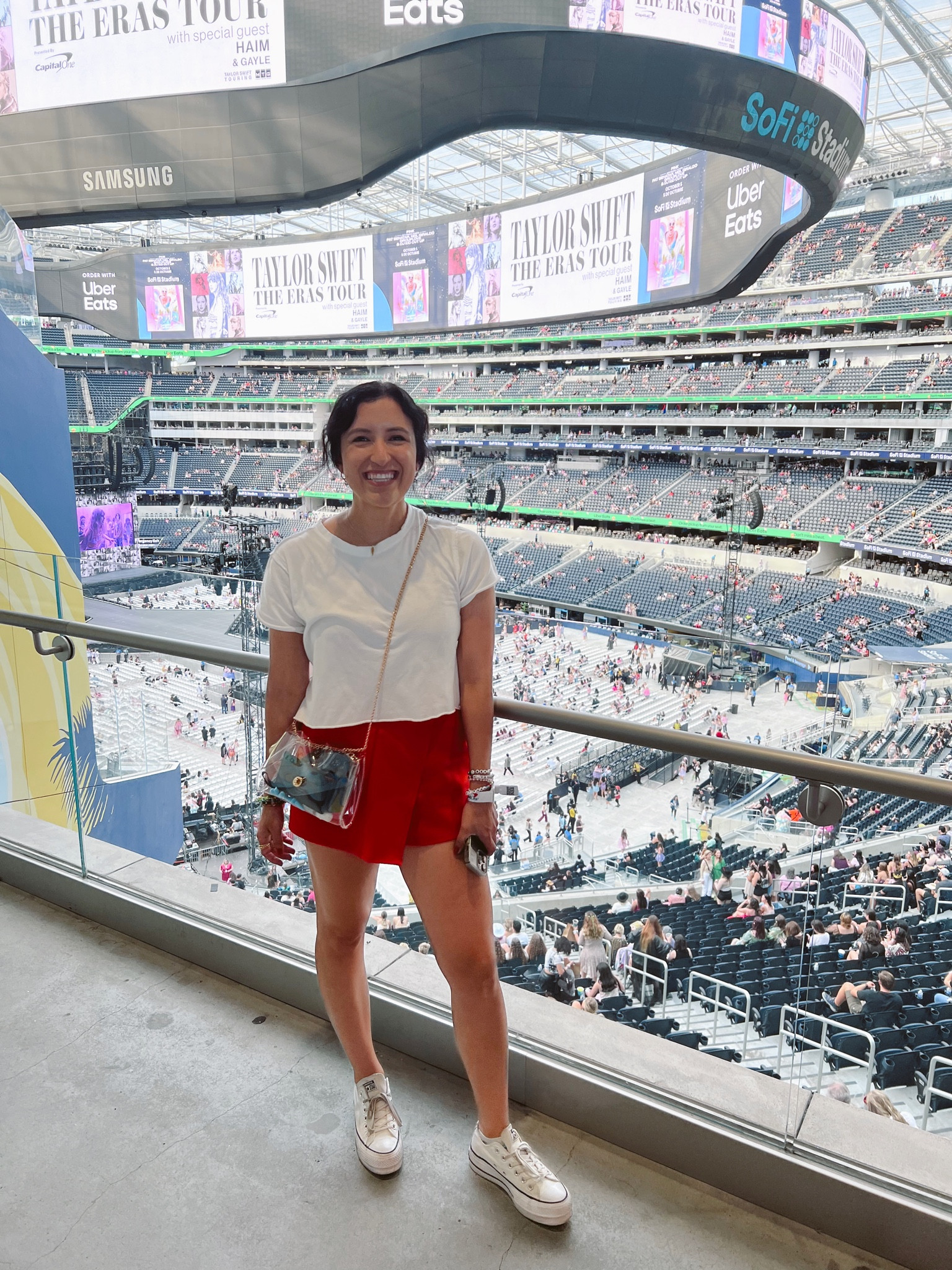 Eras Tour Outfit Details 
Bag: Amazon 
Top: Free People (S)
Bottoms: Revolve (M)

#LTKFind #LTKunder100 #LTKBacktoSchool