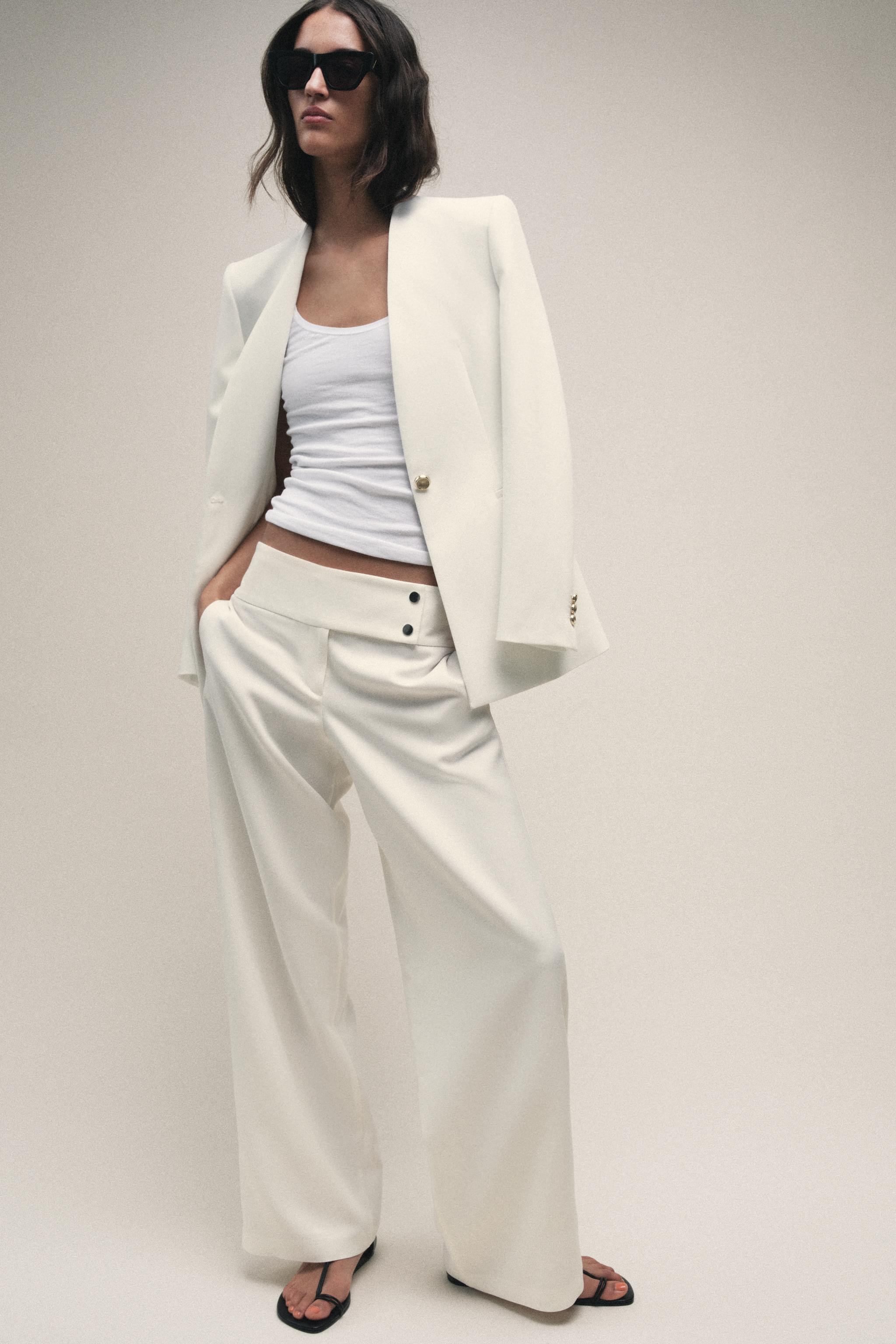LOW-RISE STRAIGHT-LEG TROUSERS | Zara UK
