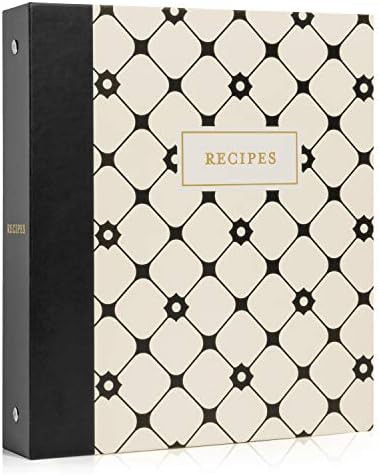 Jot & Mark Recipe Organizer 3 Ring Binder Set (Dulcet Bijou) | 50 Recipe Cards 4x6, Full Page Div... | Amazon (US)