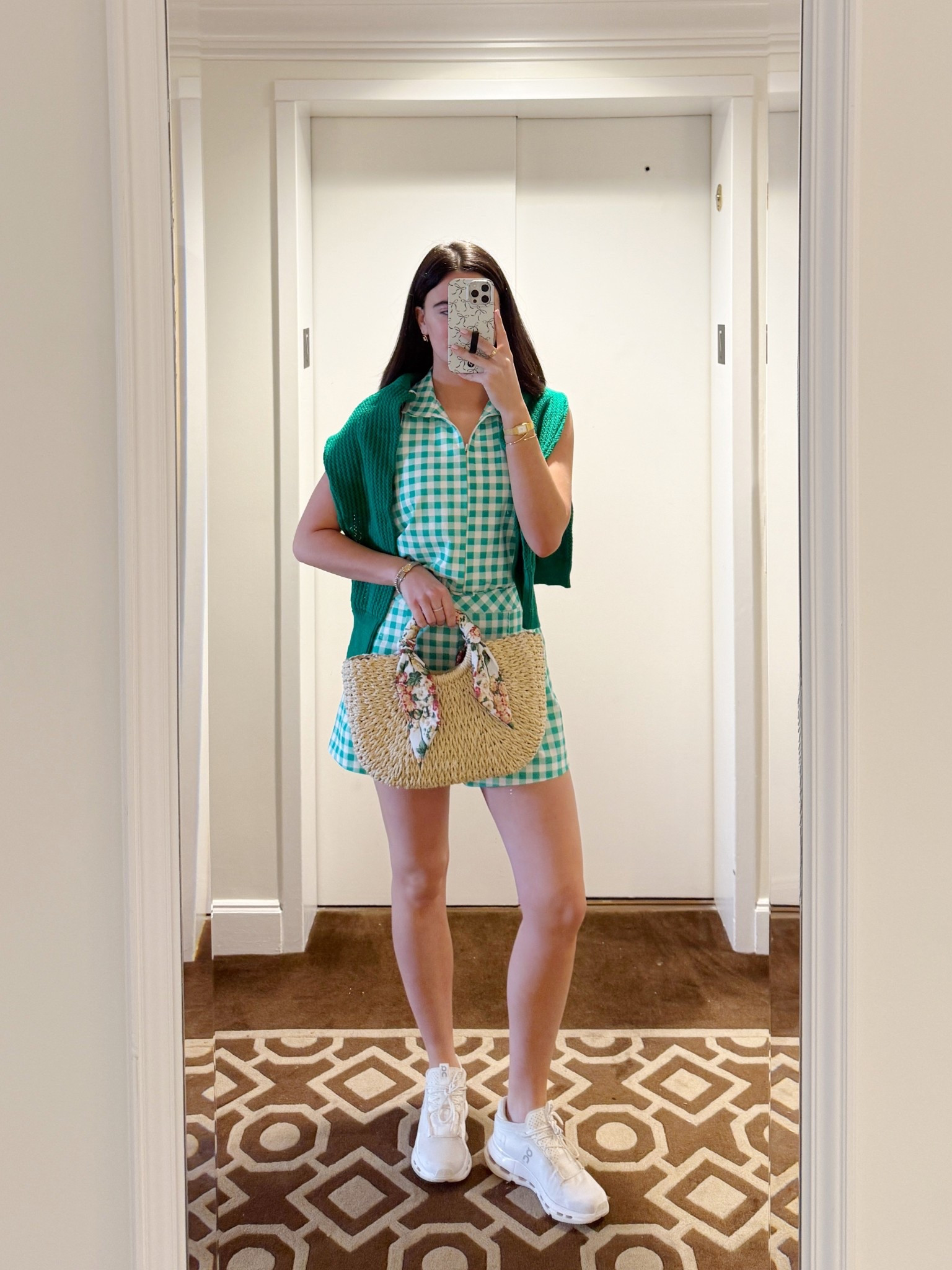 Love this little Target green and white gingham piece! Great for working out or spring errands! 