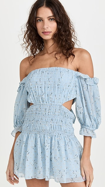 Metallic Floral Mini Dress | Shopbop