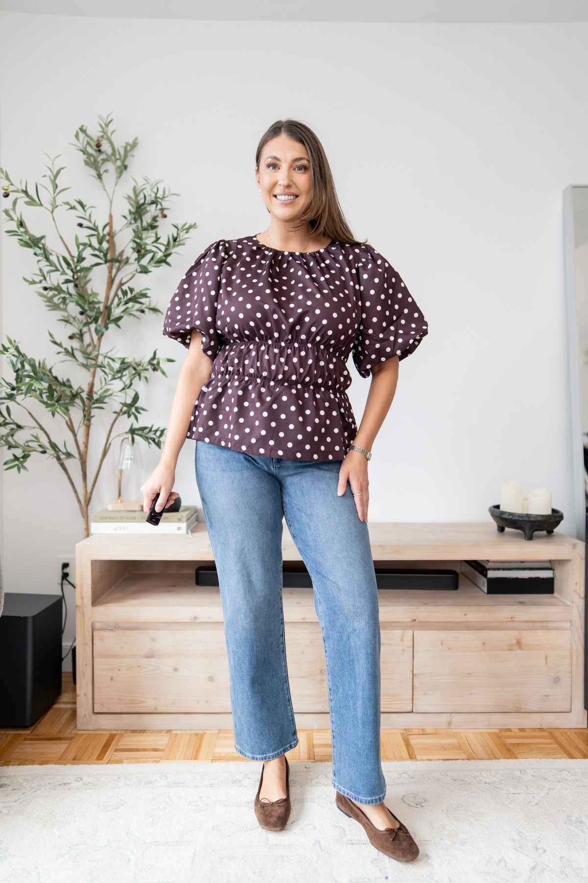 Polka dots and chocolate brown—the sweetest combination for fall 🤎 This flattering peplum top makes your everyday jeans feel instantly more polished!

polka dot top, Amazon fall top, peplum blouse, chocolate brown outfit, fall outfit inspiration, casual chic style, midsize fashion, size 14 style

#LTKootd #LTKMidsize #LTKWorkwear