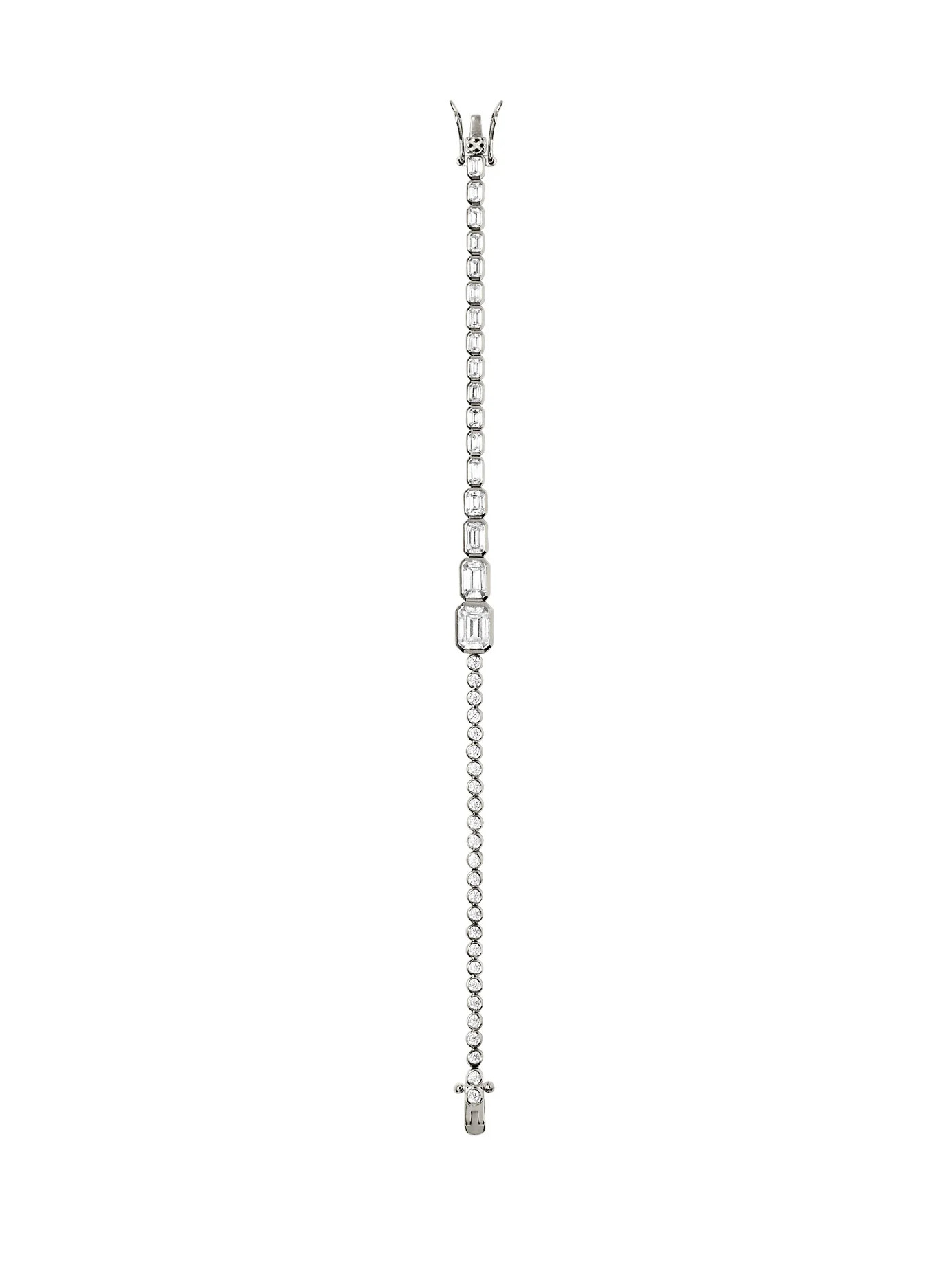 BLAKE GRADUATED BEZEL RIVIÈRE BRACELET IN MOISSANITE | Dorsey