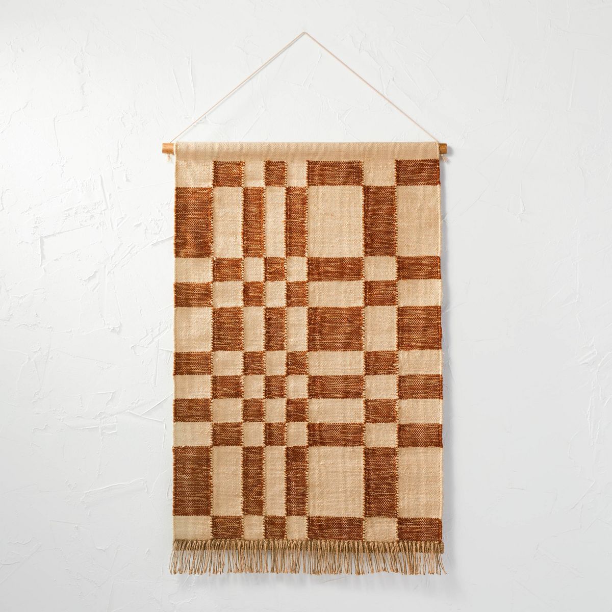 24" x 36" Hand Woven Jute/Polyester Wall Art with Wooden Dowel - Threshold™ | Target