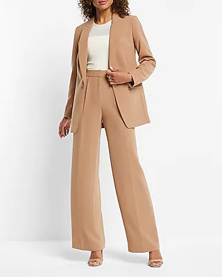 Super High Waisted Open Pleated Wide Leg Pant | Express