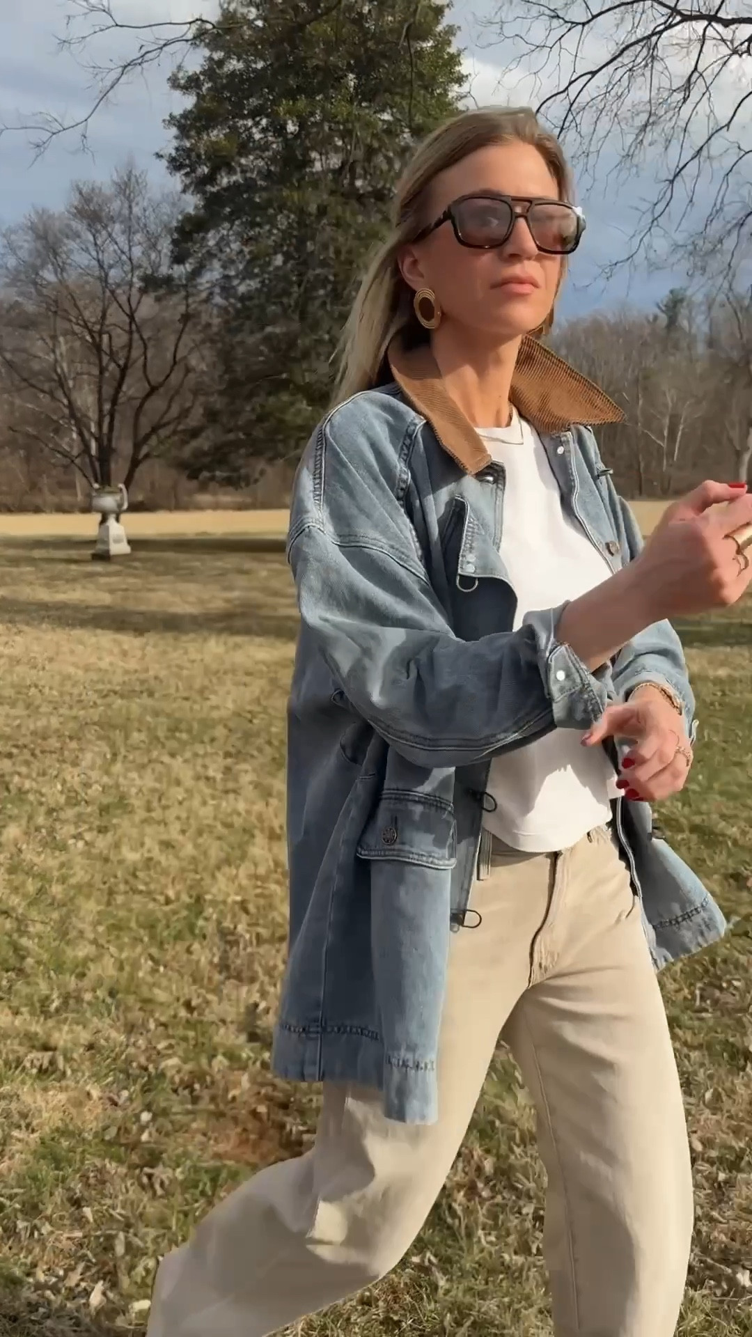 Spring day light layered outfit. 
Denim jacket is 40% off: runs oversized, wearing a S 

#LTKdayinmylife #LTKSpringSale #LTKgrwm