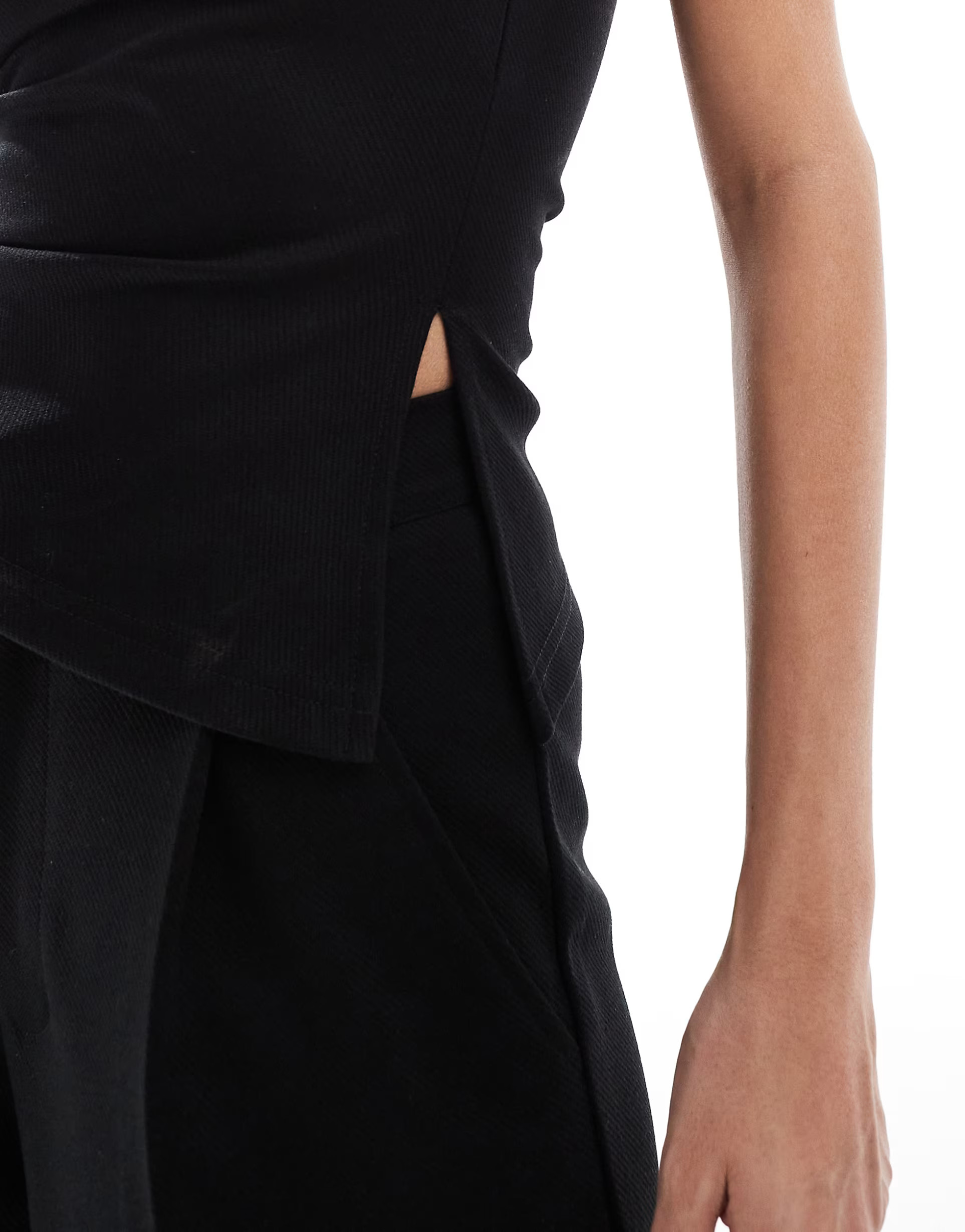 ASOS DESIGN strapless ruched side top in black - part of a set | ASOS (Global)