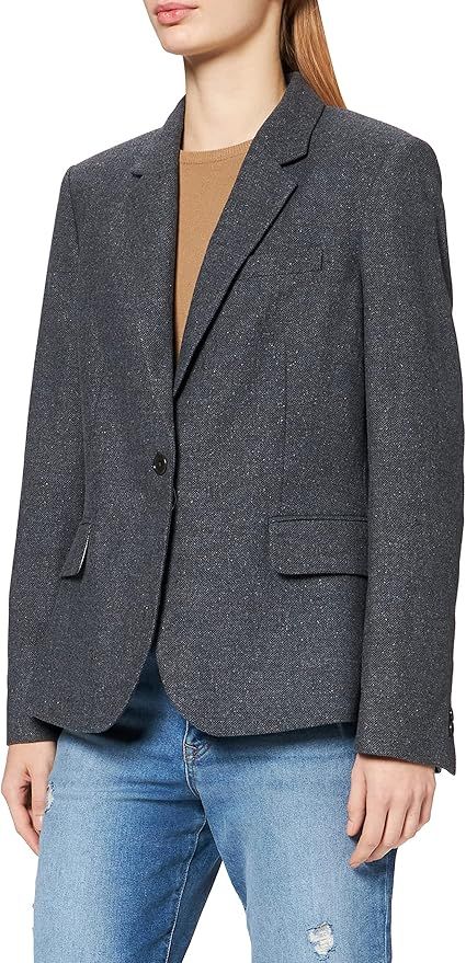 Gant Women's D2 Donegal Wool Slim Blazer Suit Jacket, Grey (Dark Graphite 11), 18 : Amazon.co.uk:... | Amazon (UK)