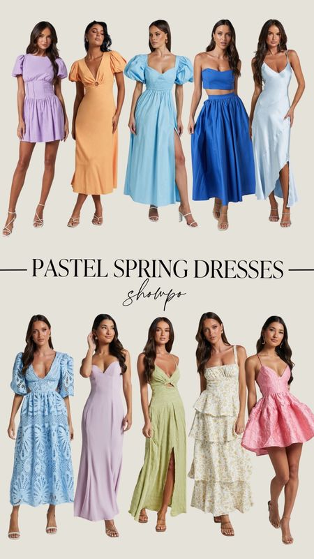 Showpo pastel spring dresses!

#LTKSeasonal #LTKstyletip