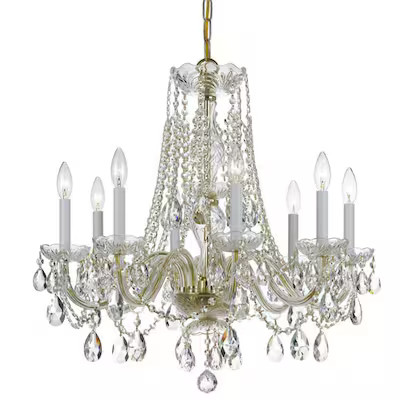 Crystorama Traditional Crystal 8 -Light Polished Gold Traditional Crystal For Use in Bedrooms, Di... | Lowe's
