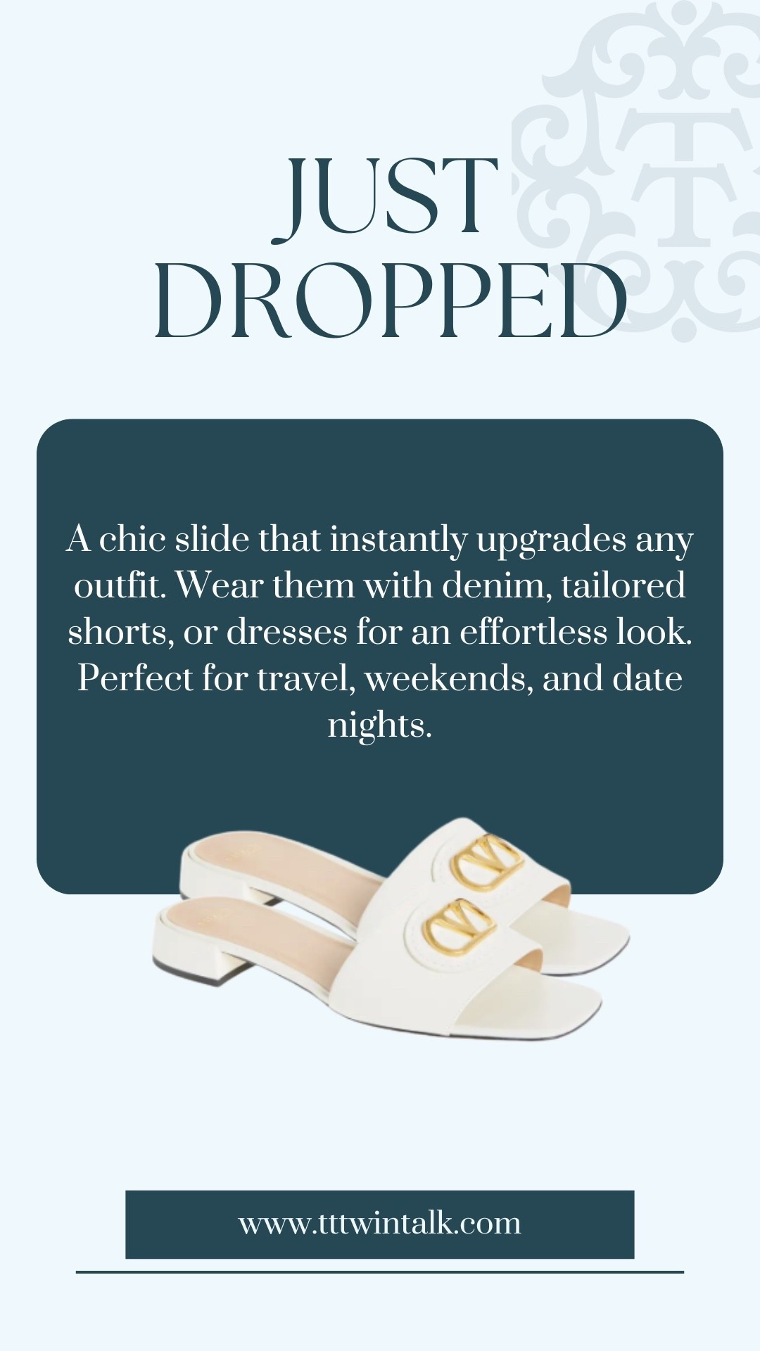 A chic slide that instantly upgrades any outfit. Wear them with denim, tailored shorts, or dresses for an effortless look. Perfect for travel, weekends, and date nights.