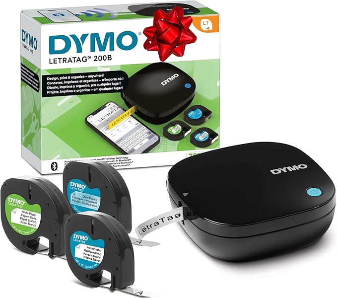 DYMO LetraTag 200B Bluetooth Compact Label Maker, Value Pack, Wireless Connection to iOS and Andr... | Amazon (US)