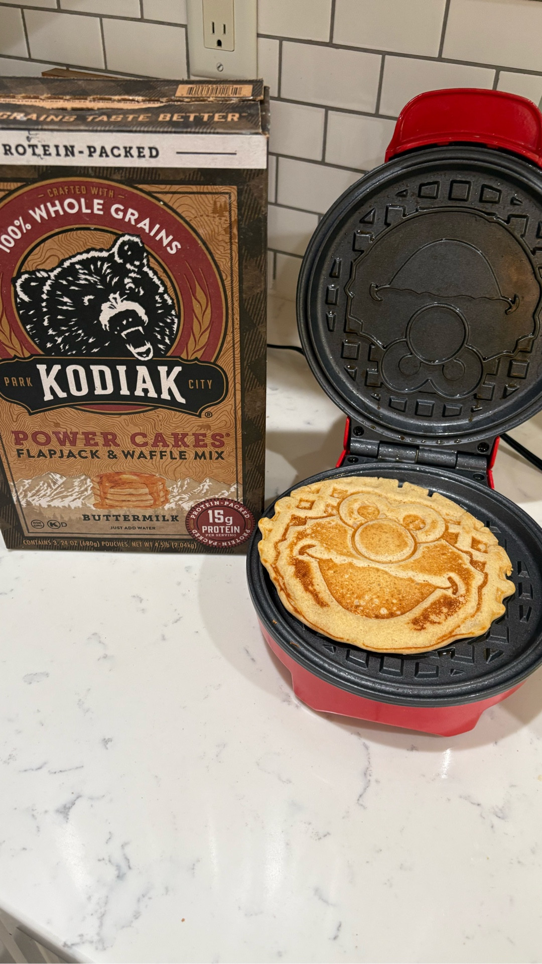Making morning Elmo Waffles is a staple in our home! And it’s extra nutritious with Kodiak’s power cakes mix! 🥞 🍽️ 

#LTKKids #LTKdayinmylife #LTKmomlife