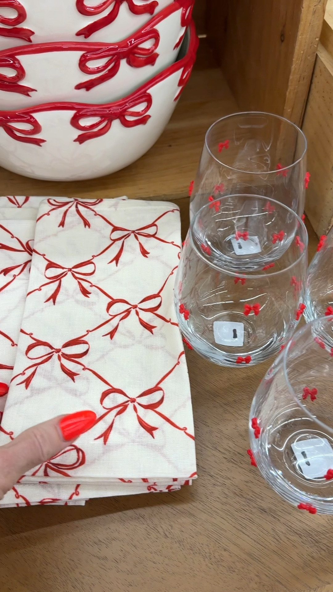 One of my favorite places to shop for holiday decor and small gifts! These bow wine glasses, napkins and serving bowl are so cute and priced right .

#LTKGiftGuide #LTKOver40 #LTKHoliday