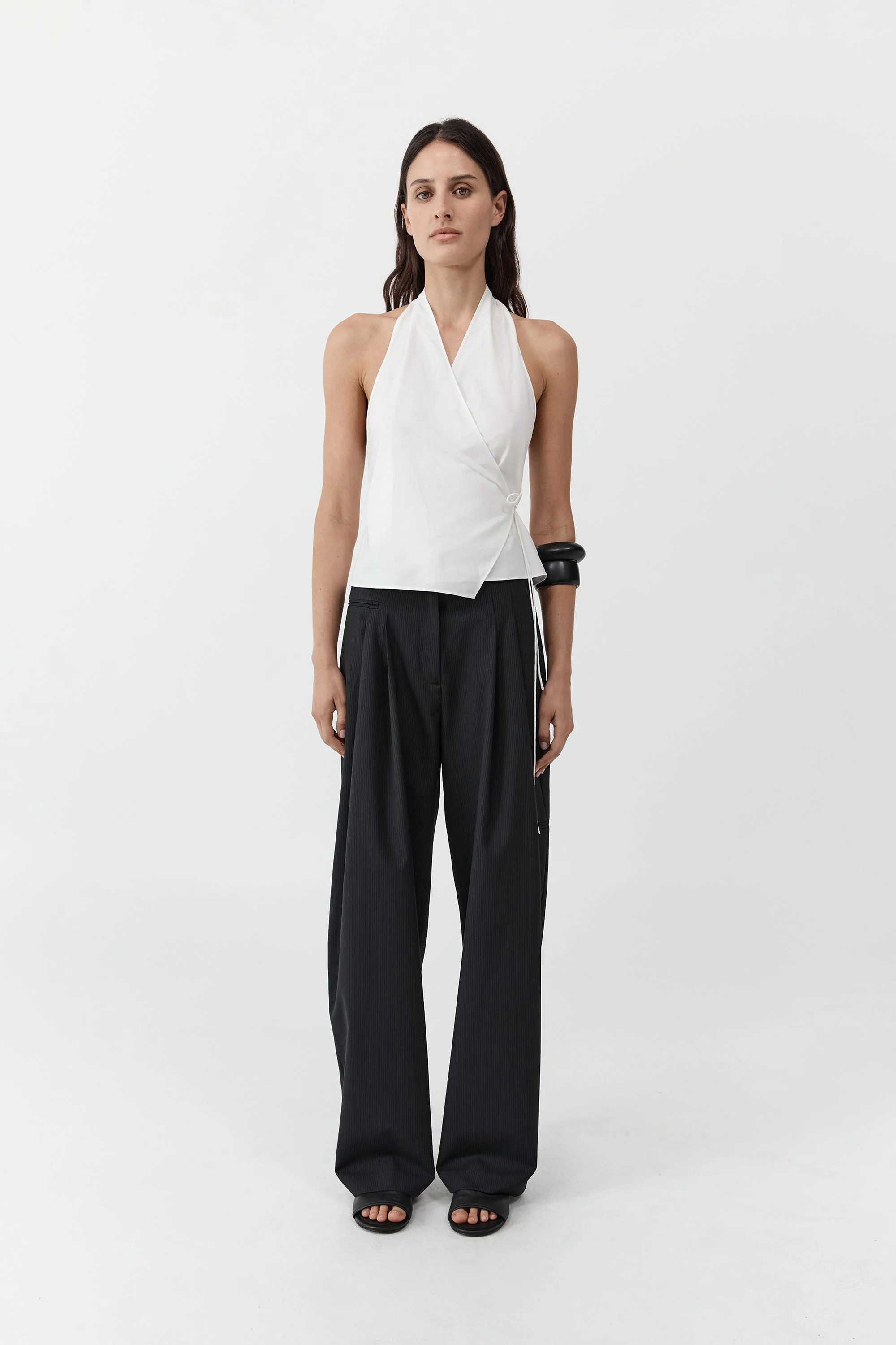 Oxford Wrap Top - White | St. Agni (US, UK, EU)