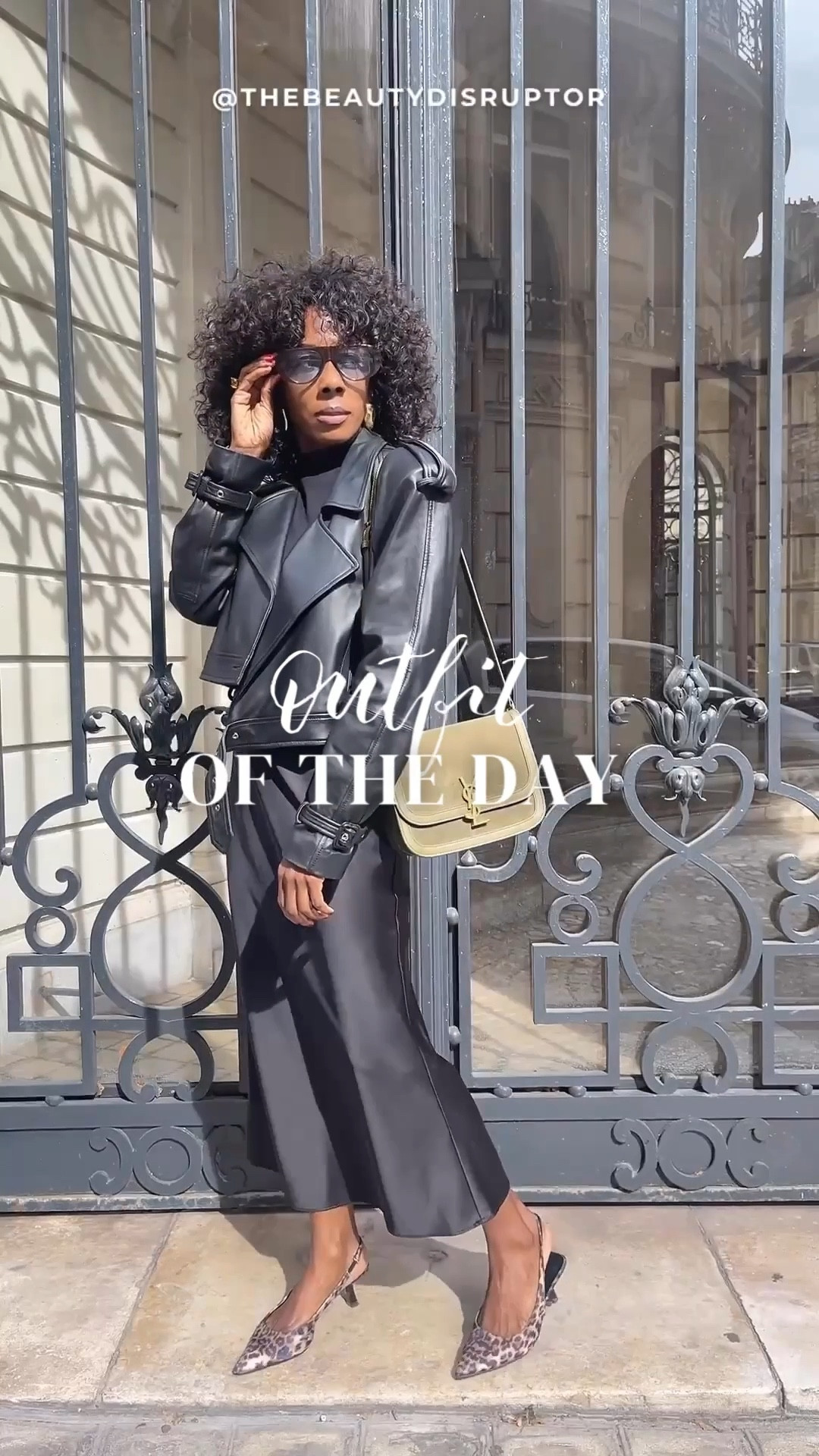 Black leather jackets are the cornerstone of Parisian style, and an indispensable part of every Parisians’ wardrobe. 🖤

Today’s look is totally Parisian— centered around this black YSL leather jacket, paired effortlessly with a satin slip skirt for an added touch of femininity and  mock neck top. To complete the look, I added a suede crossbody bag by Saint Laurent, and a pair of leopard print slingbacks to spice things up.


#LTKStyleTip