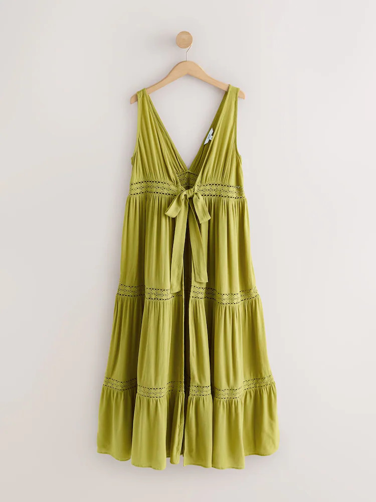 Lime Green Tie Front Maxi Length Cover-Up | Next US