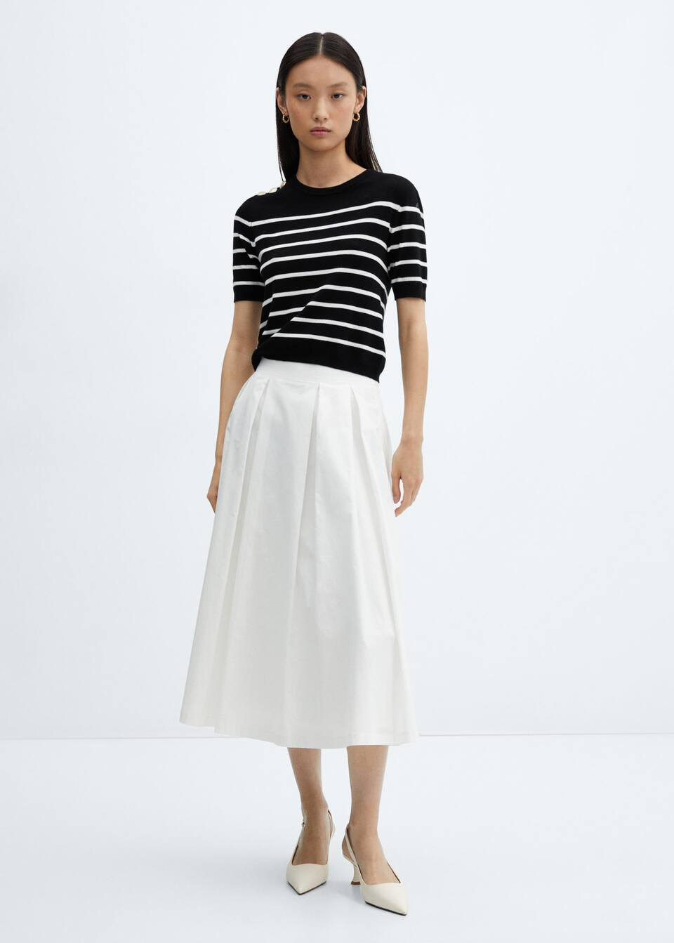 Buttoned striped sweater | MANGO (UK)